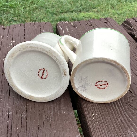 Royal Trio Creamer and Mug Set‎ Hand Decorated Boy Dog Vintage Collectible - Picture 3 of 4